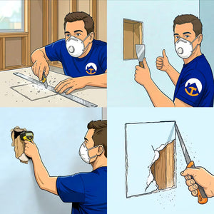 illustration of drywall repair